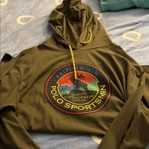 Ralph Lauren Olive Polo Sportsman hooded longsleeve